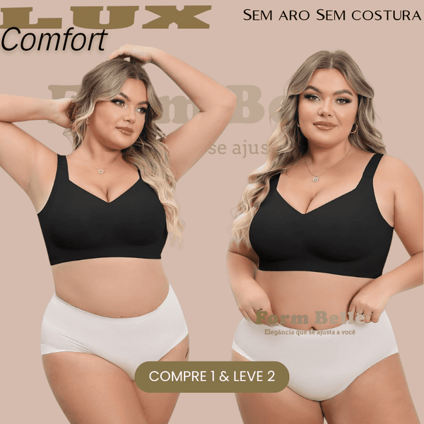 Sutiã Lux Comfort Sem Costura - Sustentação e Conforto [COMPRE 1 LEVE 2]