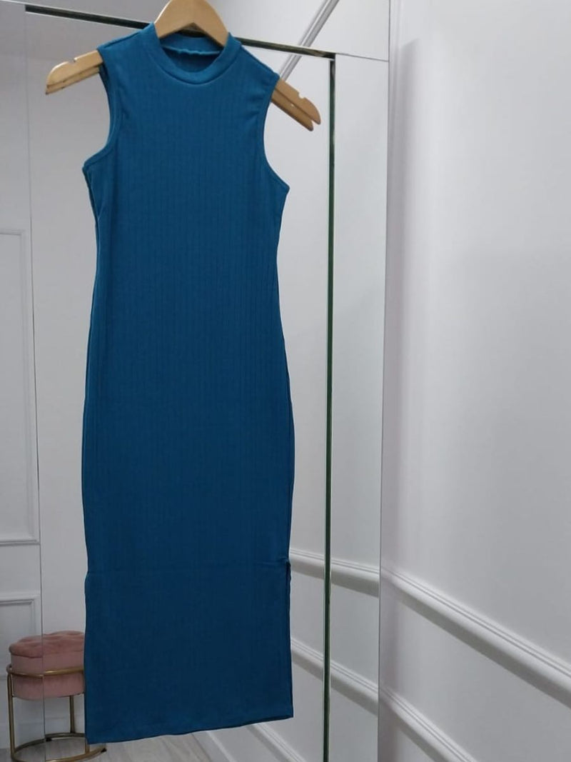 Vestido Midi Canelado Cibele